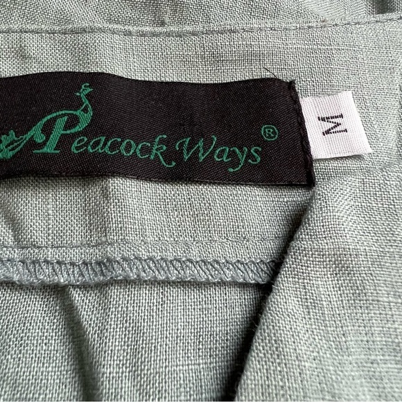 Brand new Light Blue Floral Embroidered Linen Tunic Dress, size M - Picture 6 of 16